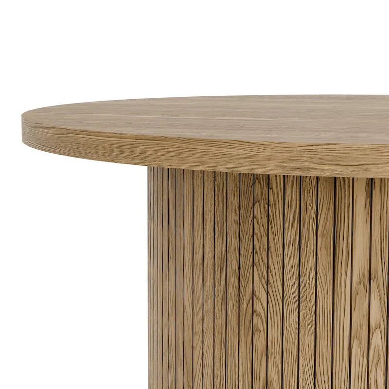 Table basse ronde avec portes coulissantes et étagère de rangement