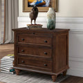 Meuble de rangement en bois à 3 tiroirs, table d'appoint avec tablette coulissante