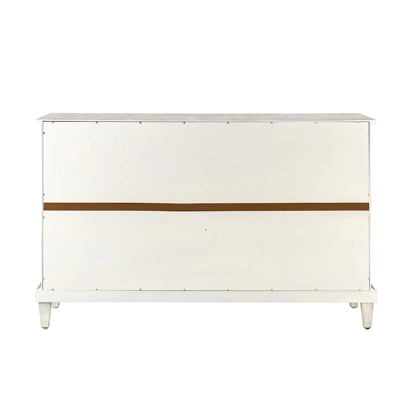Buffet de rangement traditionnel vieilli avec étagères réglables