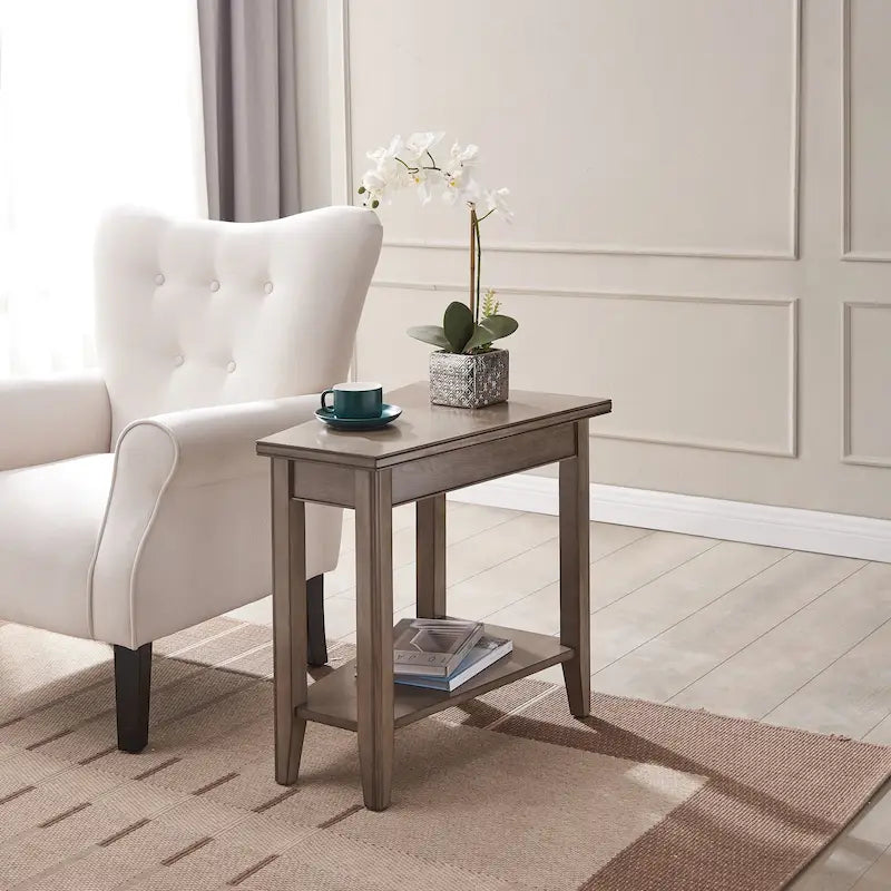 Table d'appoint compensée pour fauteuil inclinable avec étagère de présentation