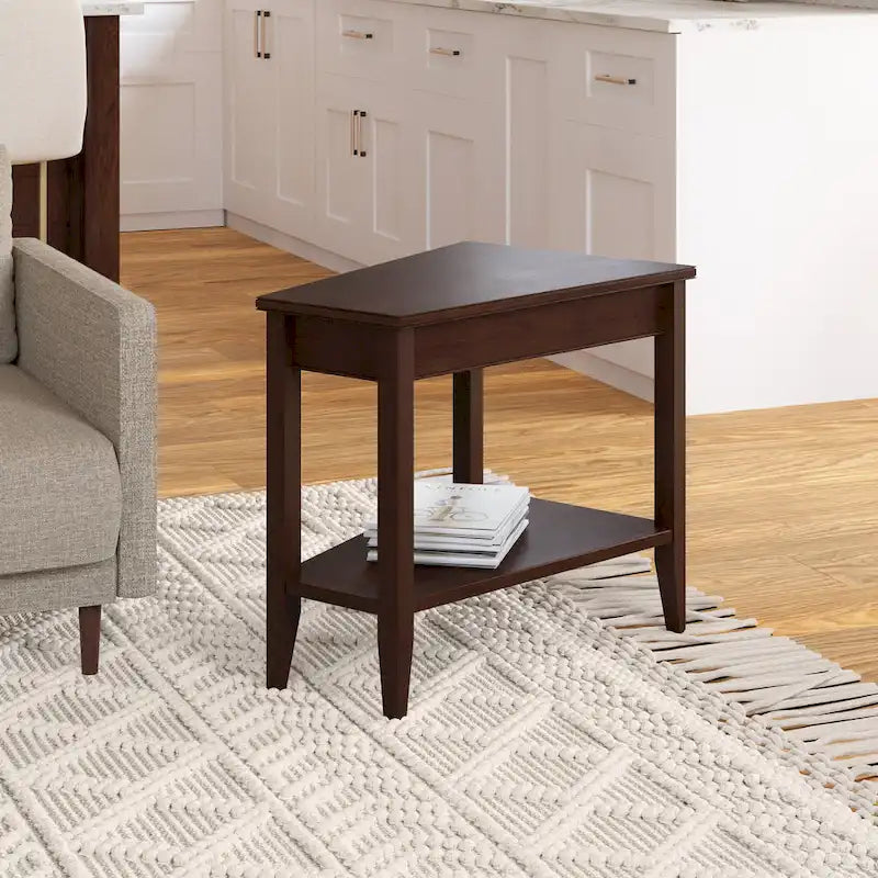 Table d'appoint compensée pour fauteuil inclinable avec étagère de présentation