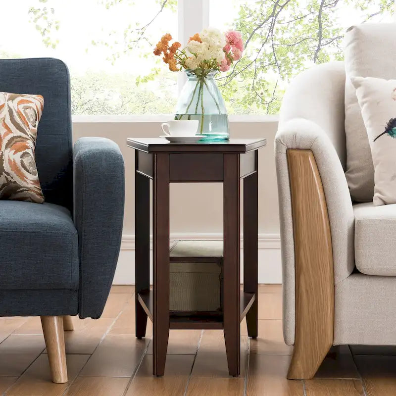 Table d'appoint compensée pour fauteuil inclinable avec étagère de présentation