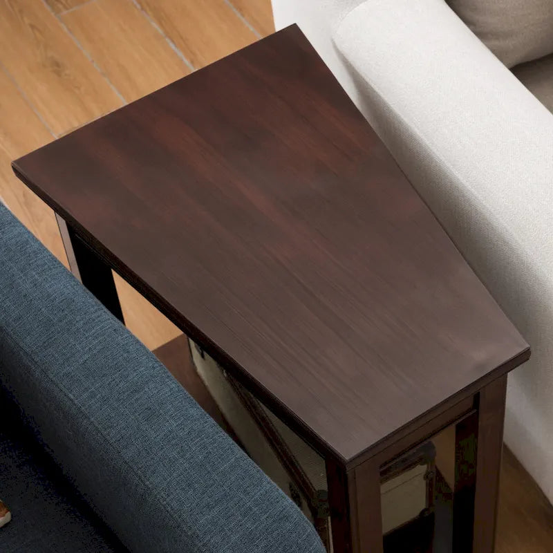 Table d'appoint compensée pour fauteuil inclinable avec étagère de présentation