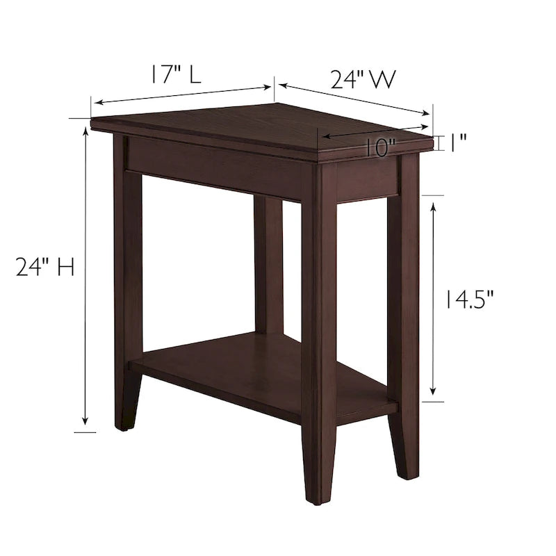 Table d'appoint compensée pour fauteuil inclinable avec étagère de présentation