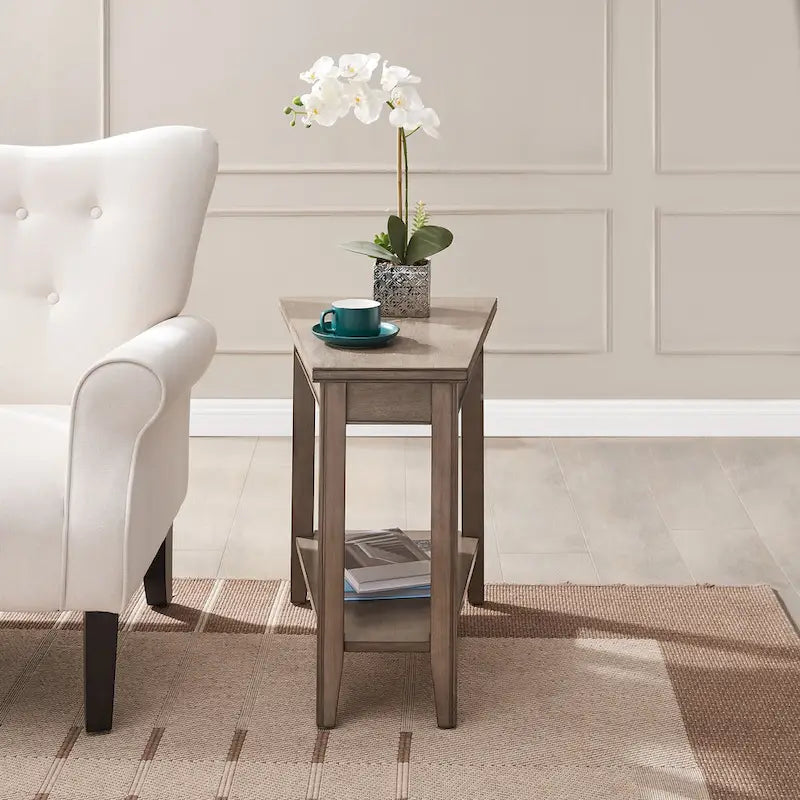 Table d'appoint compensée pour fauteuil inclinable avec étagère de présentation