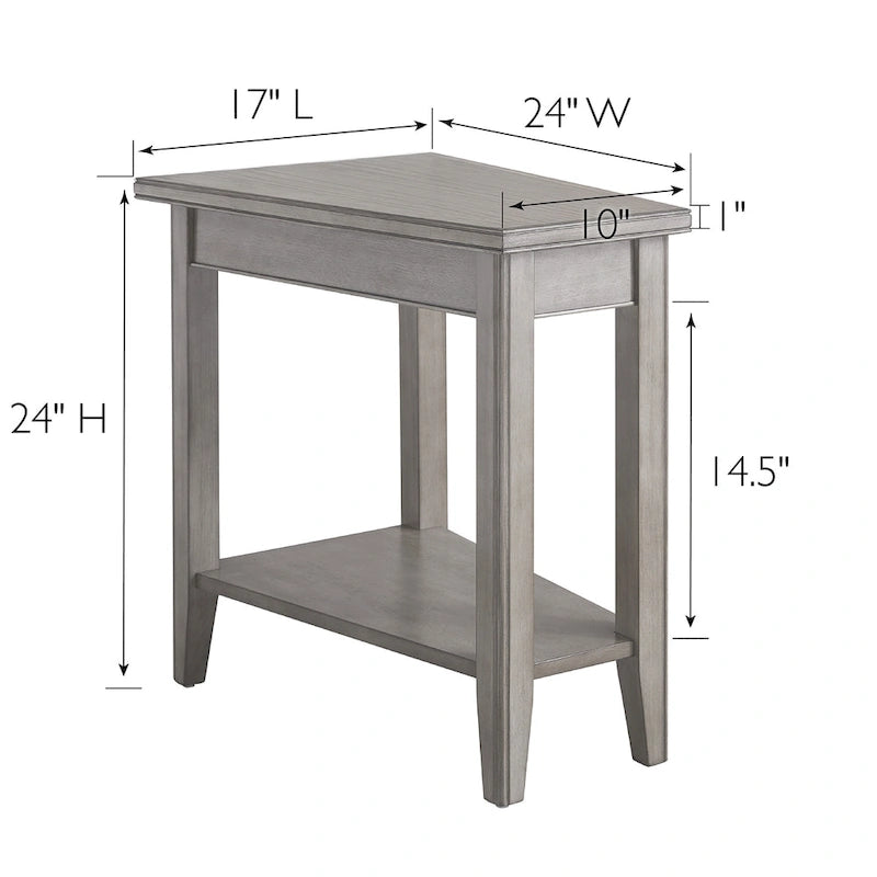 Table d'appoint compensée pour fauteuil inclinable avec étagère de présentation