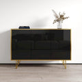 Buffet de rangement/crédence moderne laqué brillant de 140 cm