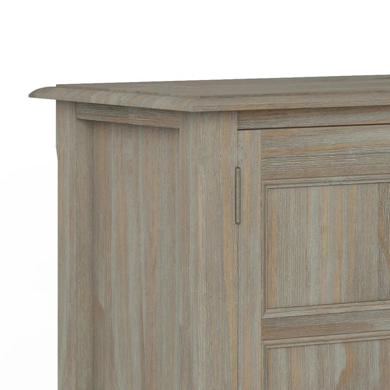 Meuble bas de rangement en bois massif de 76 cm de large de style transitionnel