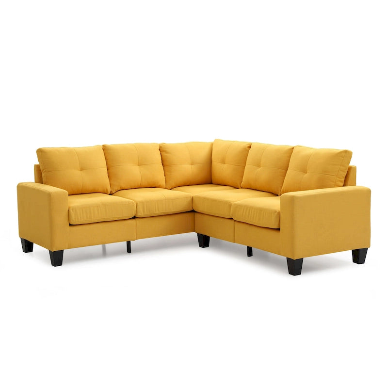Canapé en tissu sergé avec assise à ressorts ensachés