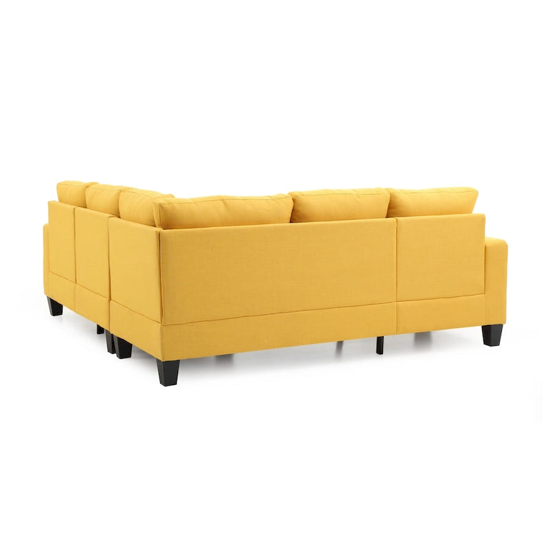 Canapé en tissu sergé avec assise à ressorts ensachés