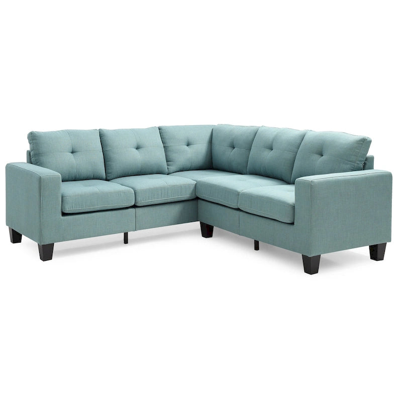 Canapé en tissu sergé avec assise à ressorts ensachés