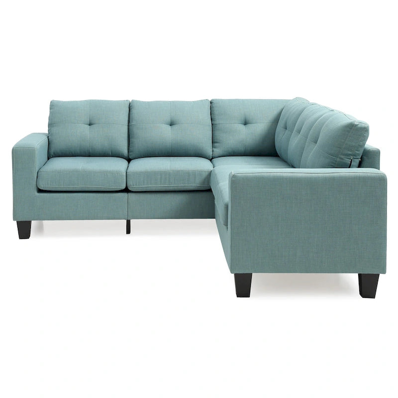 Canapé en tissu sergé avec assise à ressorts ensachés