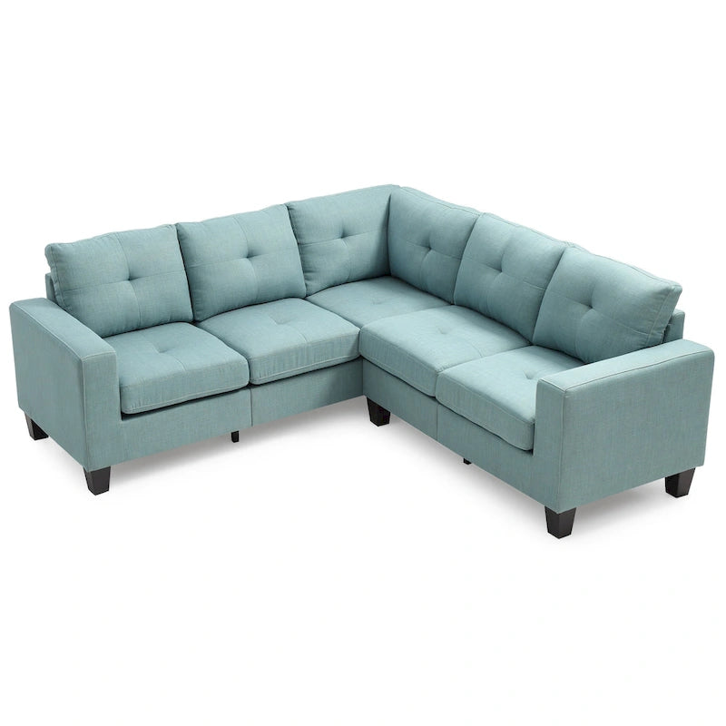 Canapé en tissu sergé avec assise à ressorts ensachés