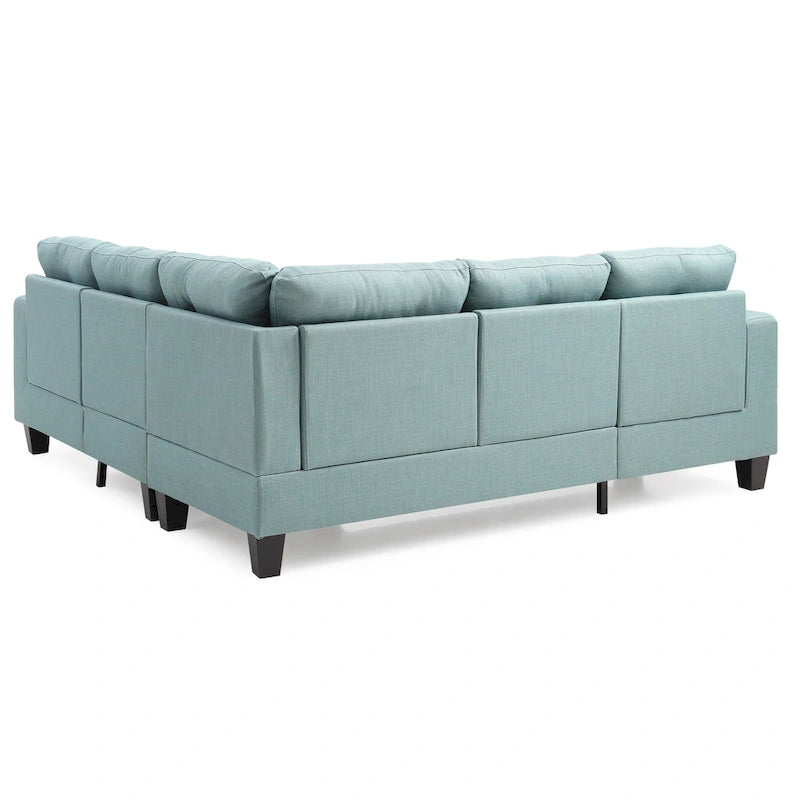Canapé en tissu sergé avec assise à ressorts ensachés