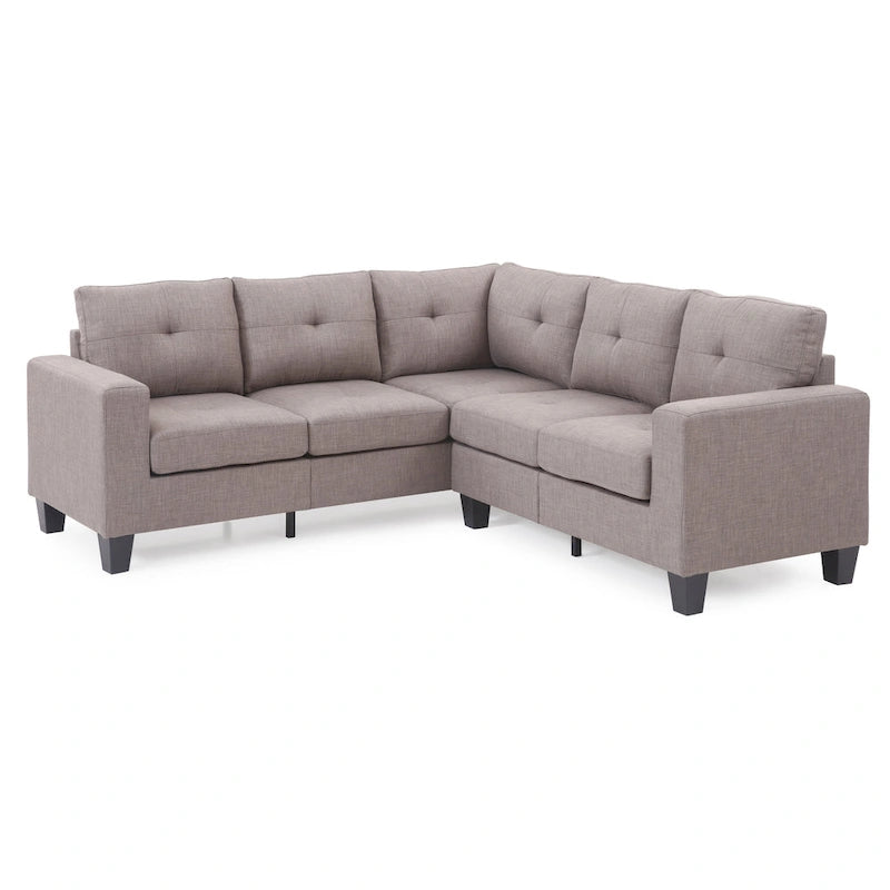 Canapé en tissu sergé avec assise à ressorts ensachés