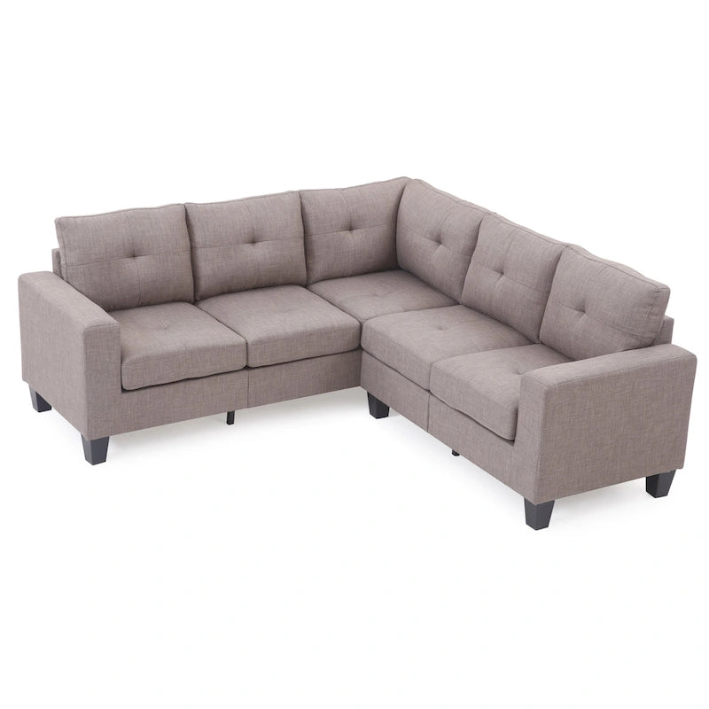 Canapé en tissu sergé avec assise à ressorts ensachés