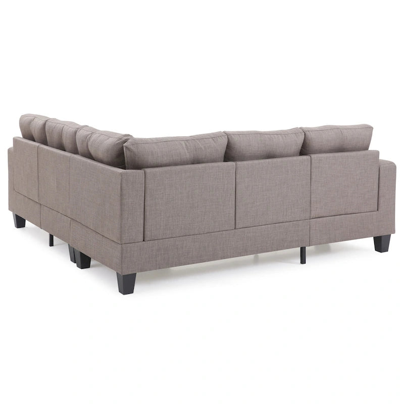 Canapé en tissu sergé avec assise à ressorts ensachés