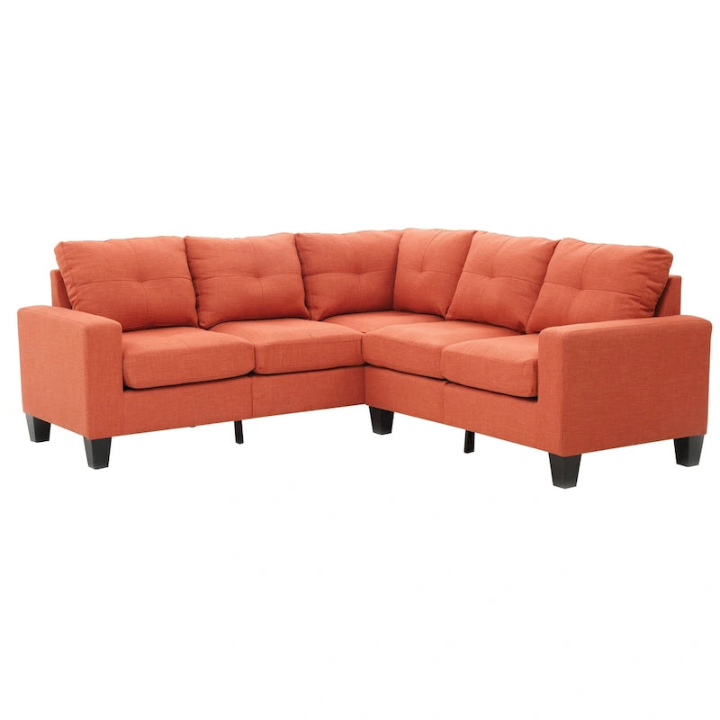 Canapé en tissu sergé avec assise à ressorts ensachés