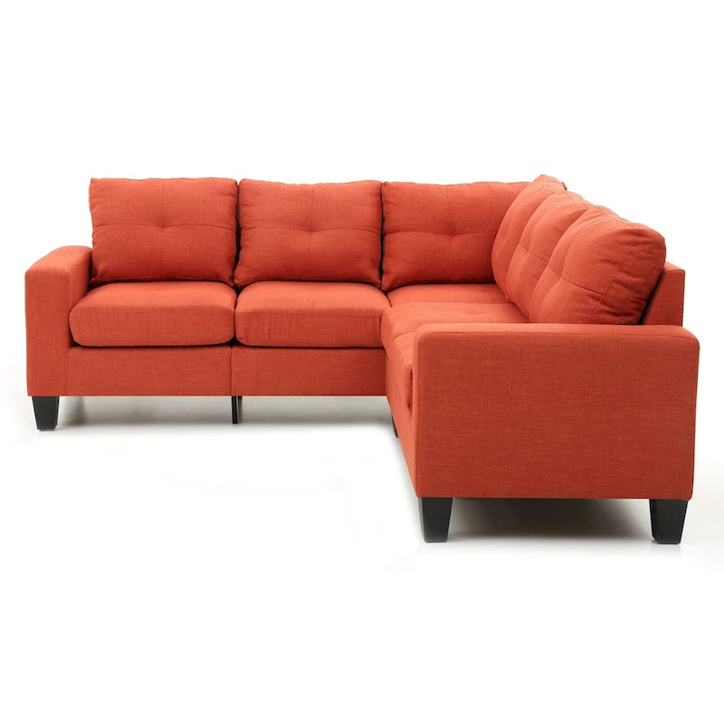 Canapé en tissu sergé avec assise à ressorts ensachés