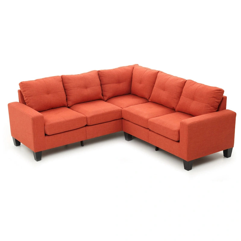 Canapé en tissu sergé avec assise à ressorts ensachés