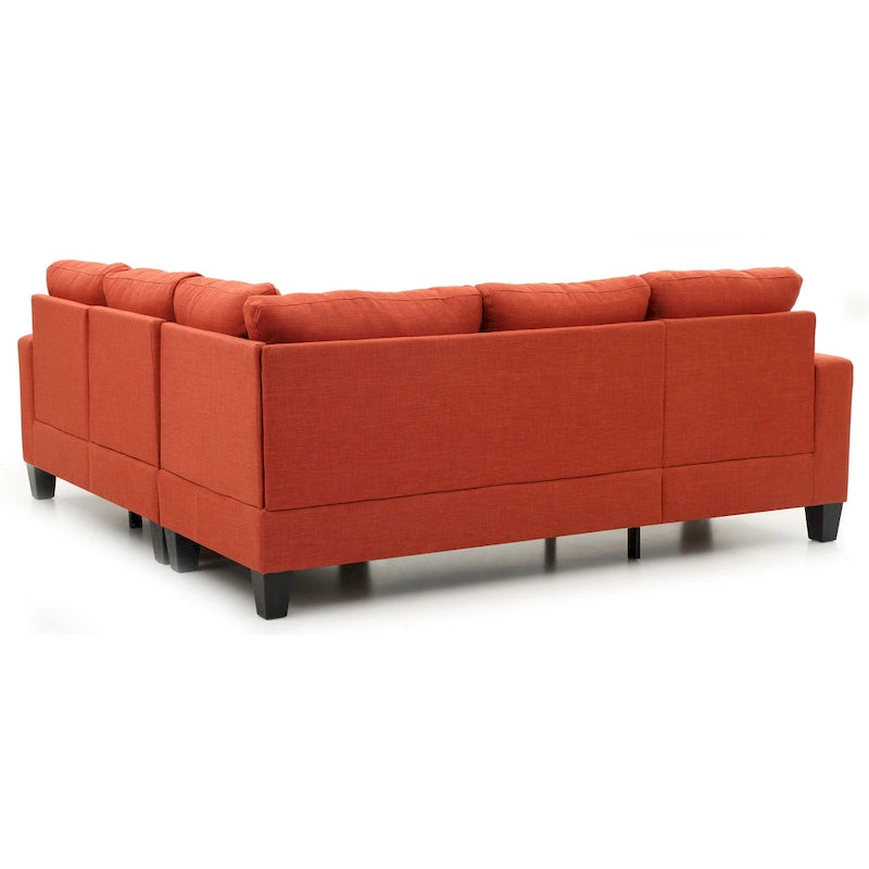 Canapé en tissu sergé avec assise à ressorts ensachés