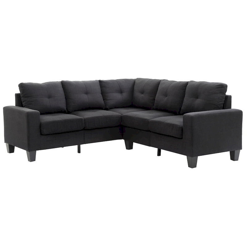 Canapé en tissu sergé avec assise à ressorts ensachés