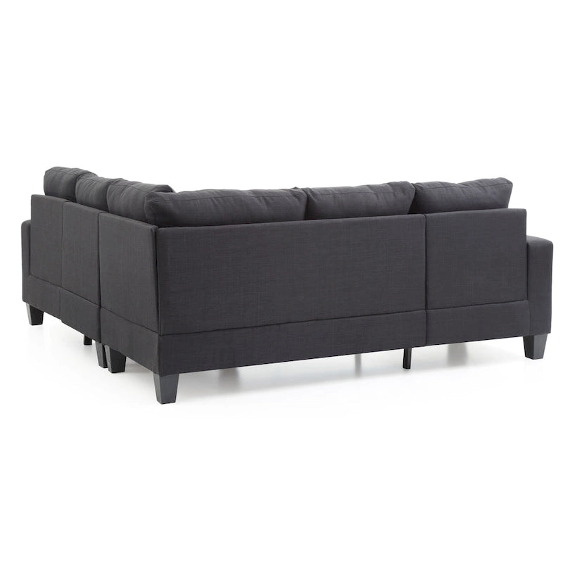 Canapé en tissu sergé avec assise à ressorts ensachés