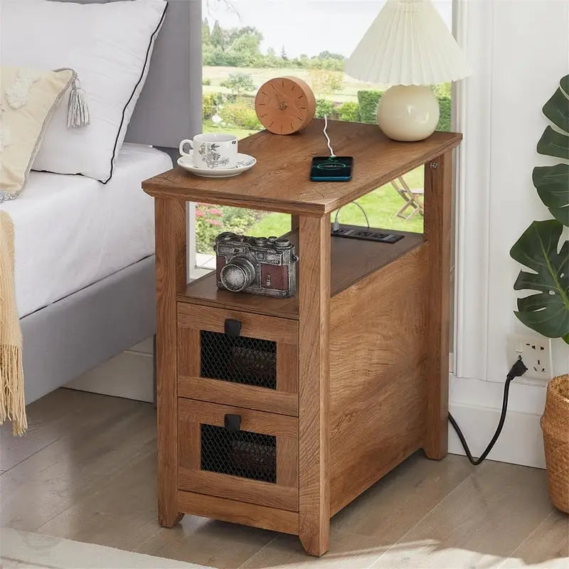 Table d'appoint avec station de recharge - 35 P x 60 L x 63 H cm