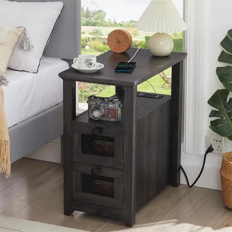 Table d'appoint avec station de recharge - 35 P x 60 L x 63 H cm