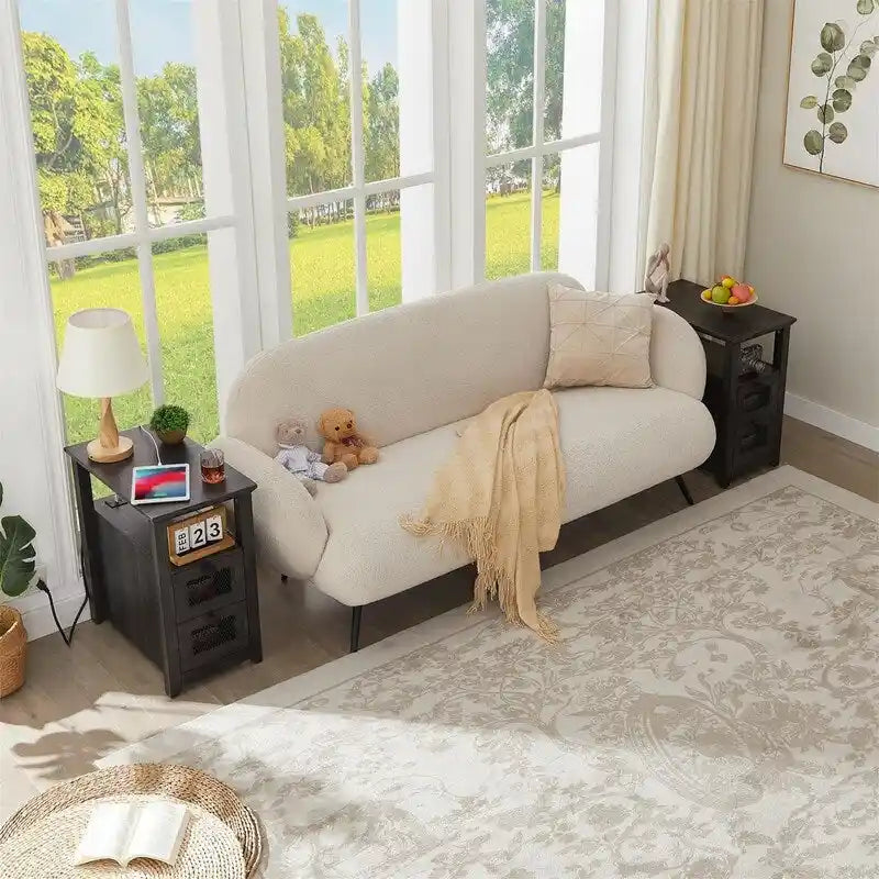 Table d'appoint avec station de recharge - 35 P x 60 L x 63 H cm