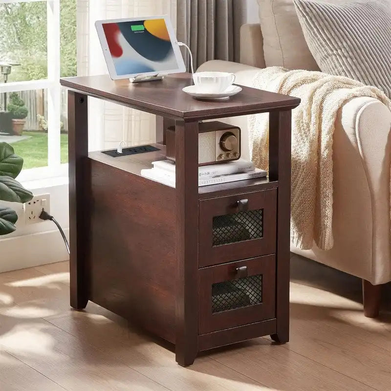 Table d'appoint avec station de recharge - 35 P x 60 L x 63 H cm