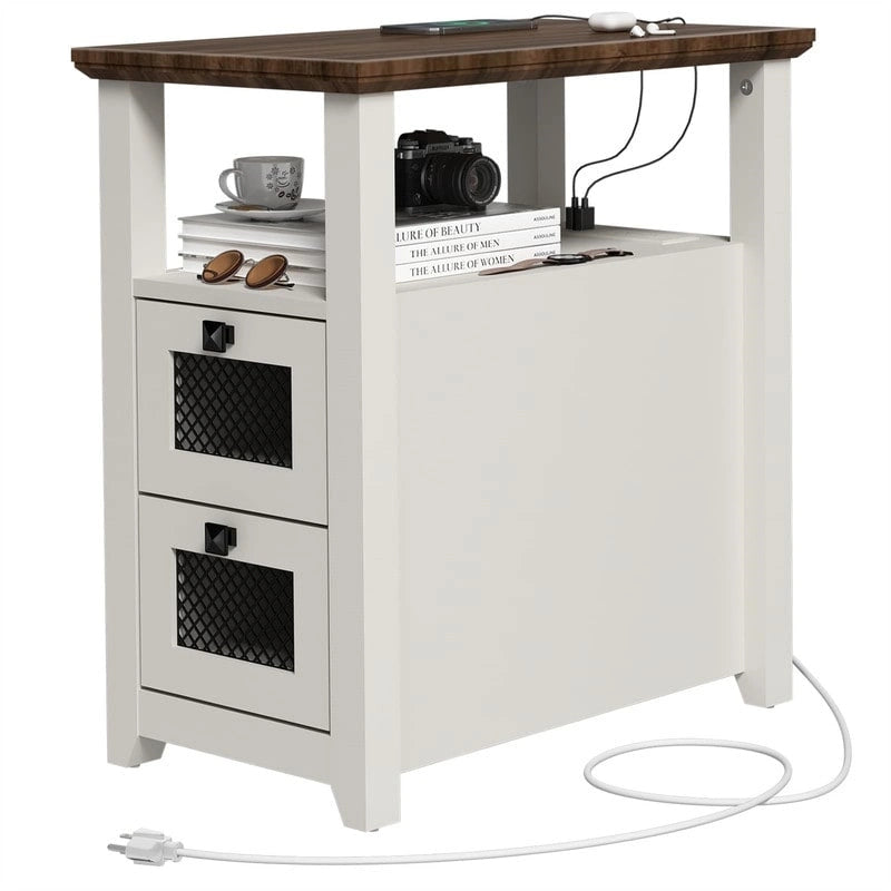 Table d'appoint avec station de recharge - 35 P x 60 L x 63 H cm