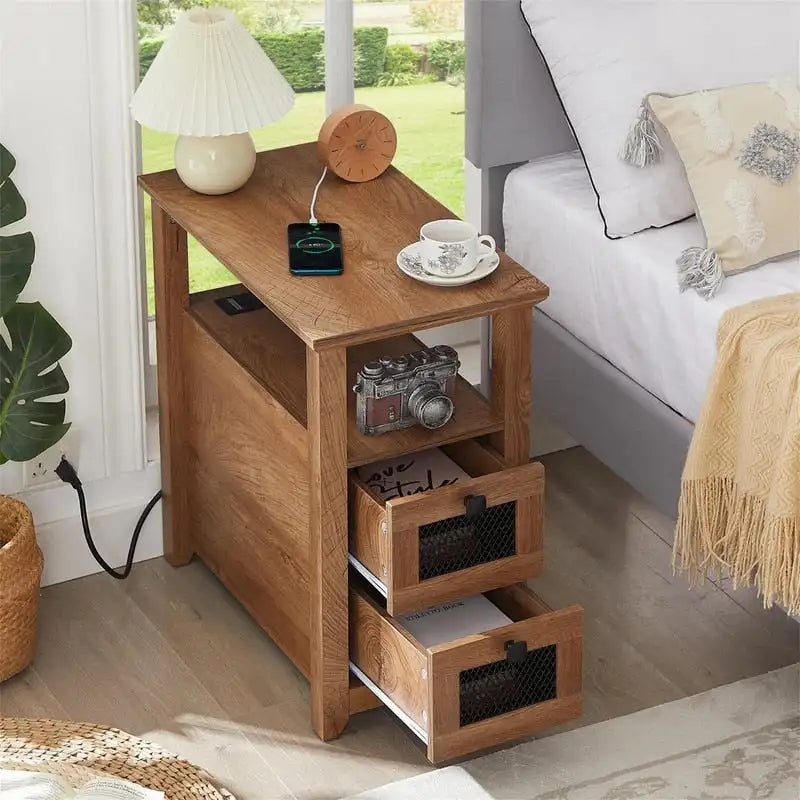 Table d'appoint avec station de recharge - 35 P x 60 L x 63 H cm