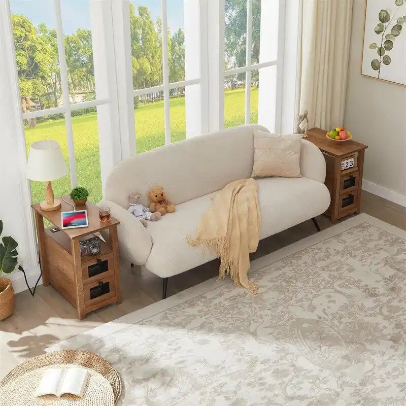 Table d'appoint avec station de recharge - 35 P x 60 L x 63 H cm