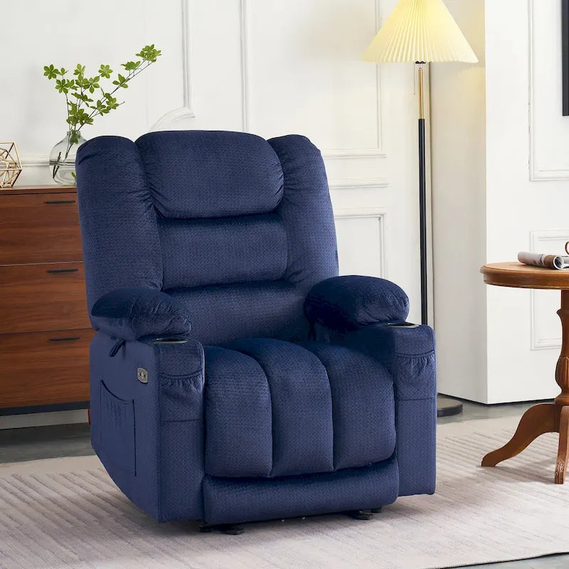 Fauteuil inclinable électrique avec chauffage et massage