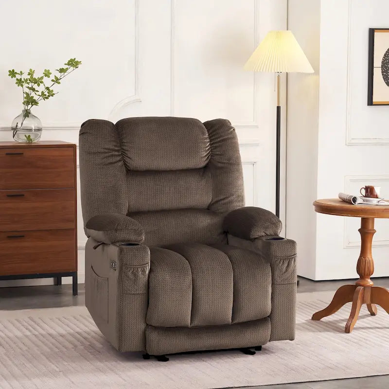 Fauteuil inclinable électrique avec chauffage et massage