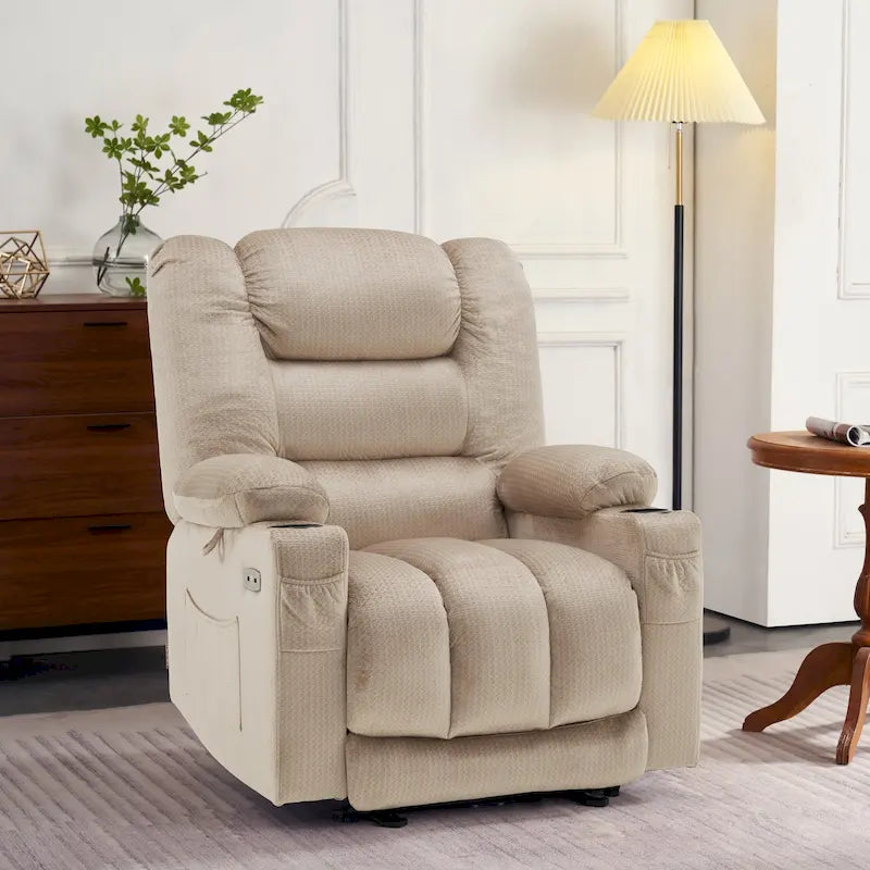 Fauteuil inclinable électrique avec chauffage et massage