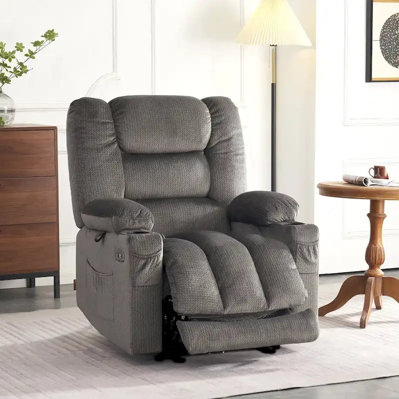 Fauteuil inclinable électrique avec chauffage et massage