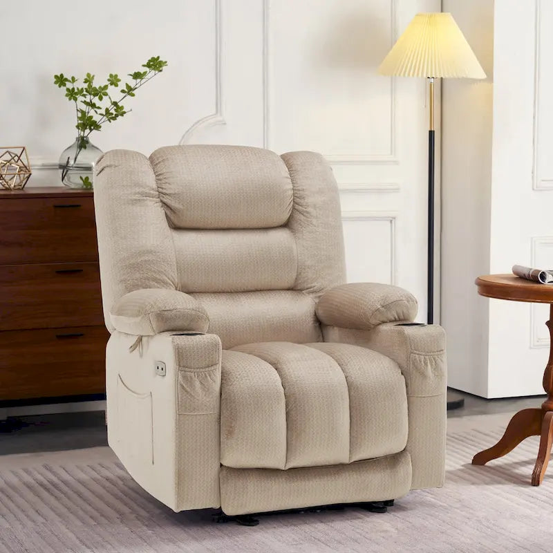 Fauteuil inclinable électrique avec chauffage et massage