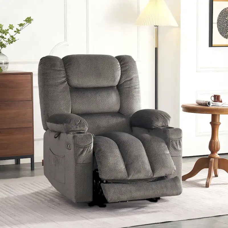 Fauteuil inclinable électrique avec chauffage et massage
