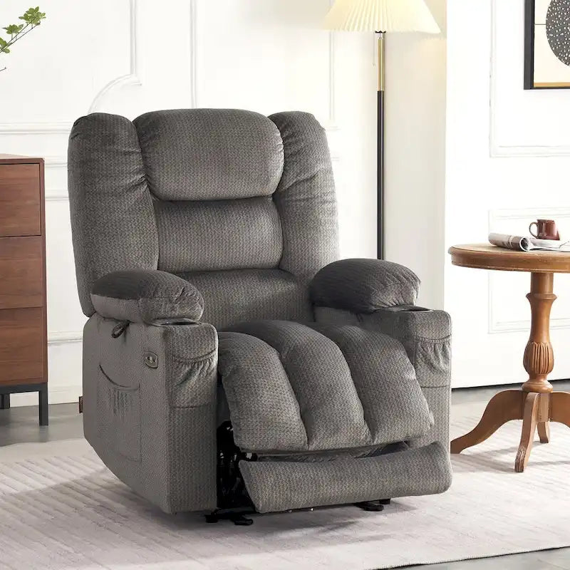 Fauteuil inclinable électrique avec chauffage et massage