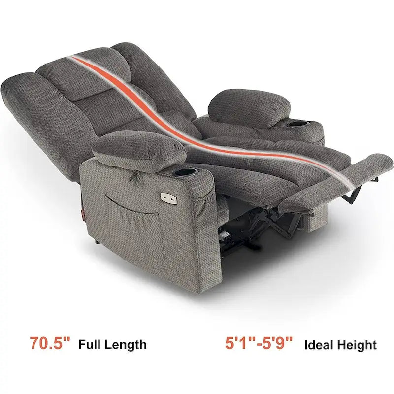Fauteuil inclinable électrique avec chauffage et massage