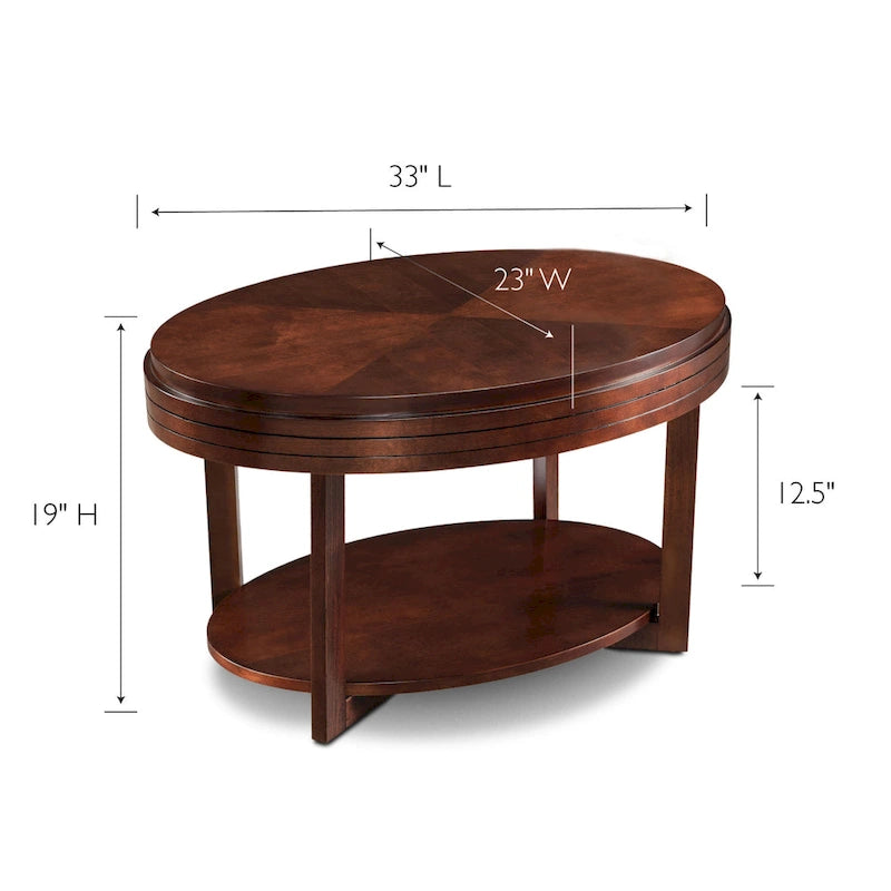 Table basse ovale pour appartement/condo