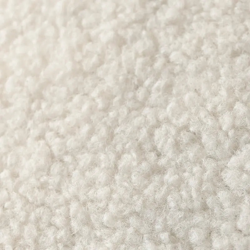 Pouf en tissu bouclette 71 x 71 cm avec rembourrage en mousse haute densité