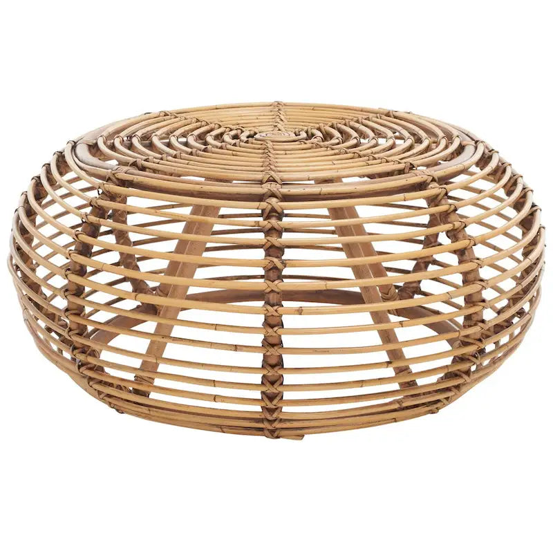 Table basse ronde en rotin, 30L x 30P x 16H
