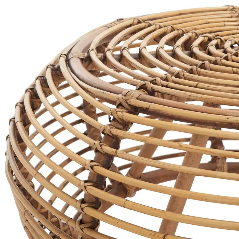 Table basse ronde en rotin, 30L x 30P x 16H