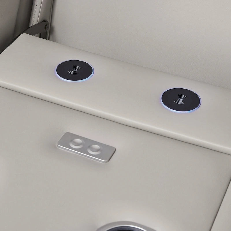 Canapé inclinable électrique avec massage pneumatique, sièges chauffants et port de charge USB