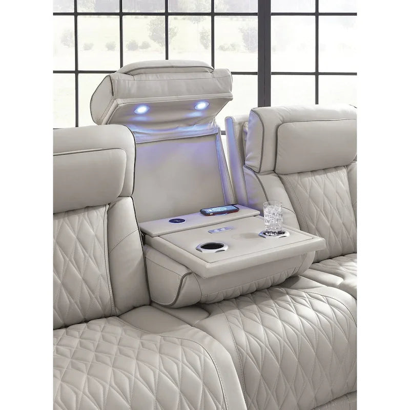 Canapé inclinable électrique avec massage pneumatique, sièges chauffants et port de charge USB