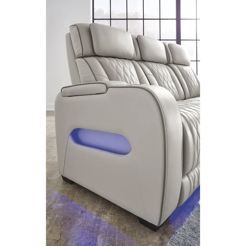 Canapé inclinable électrique avec massage pneumatique, sièges chauffants et port de charge USB
