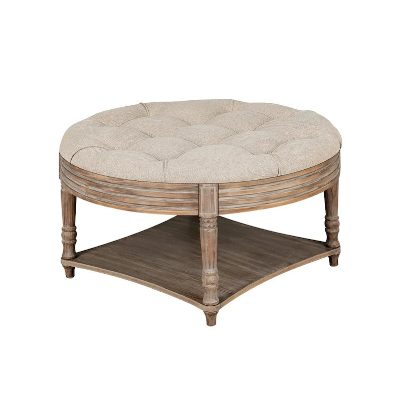 Table basse repose-pieds ronde large